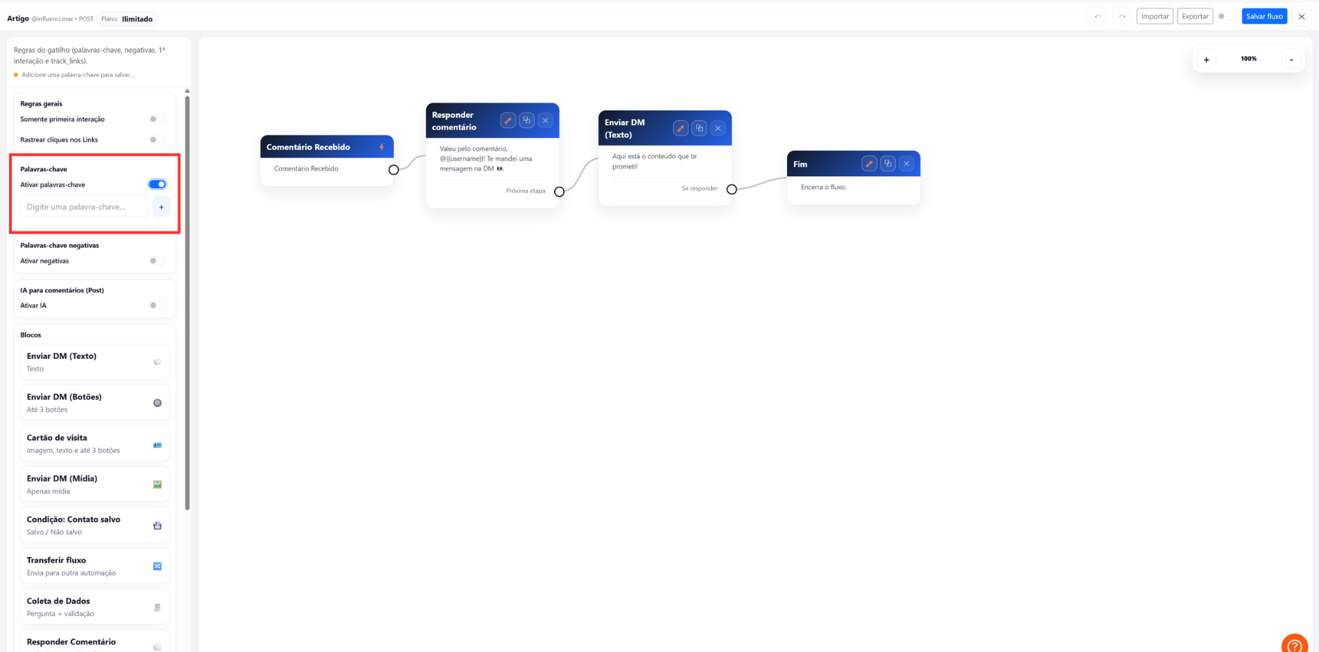 Automatic Direct message editor