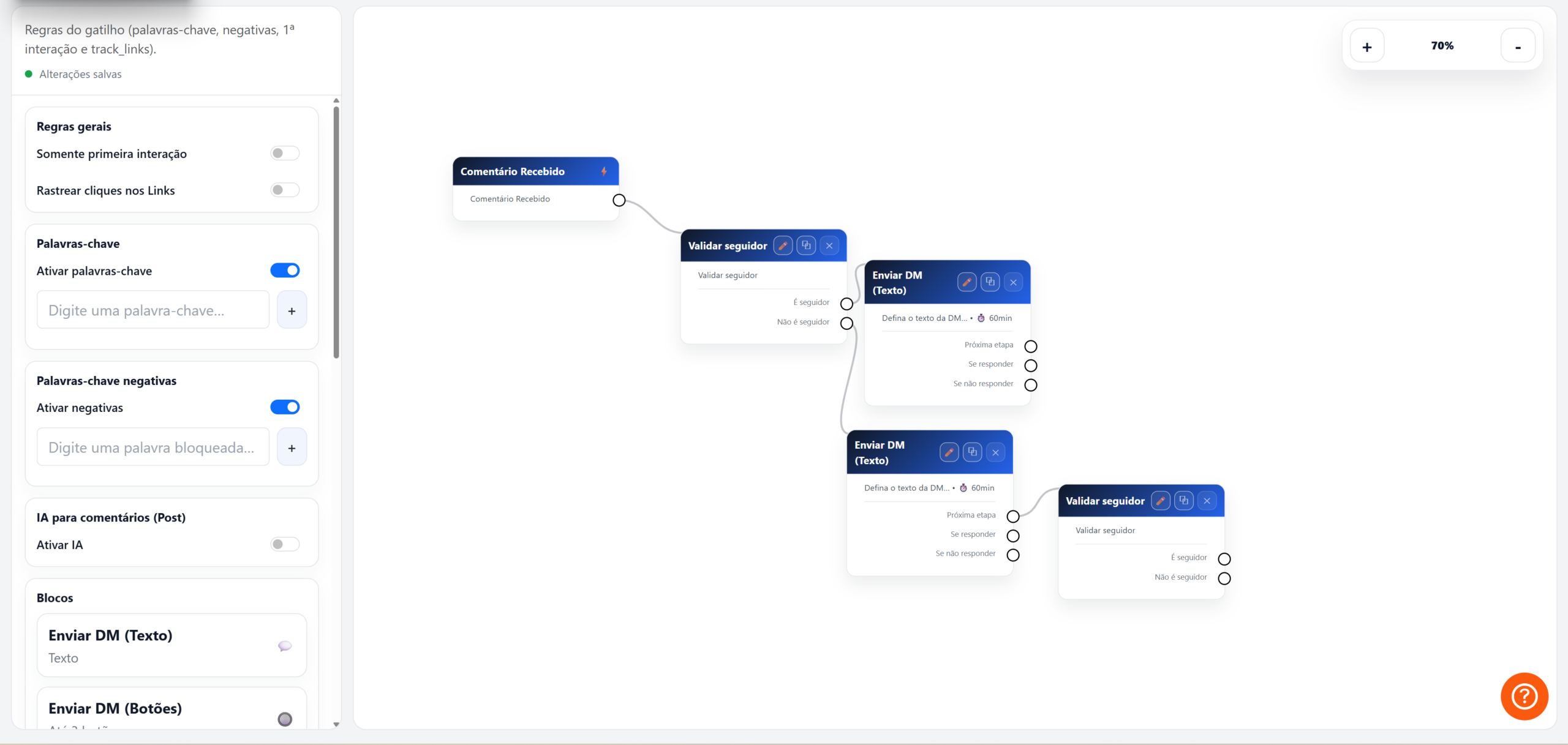 Verification button connected to the Follower Validator flow