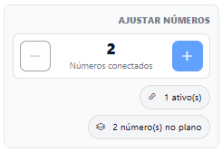 Ajuste de plano e quantidade de números do WhatsApp na InfluenciMax